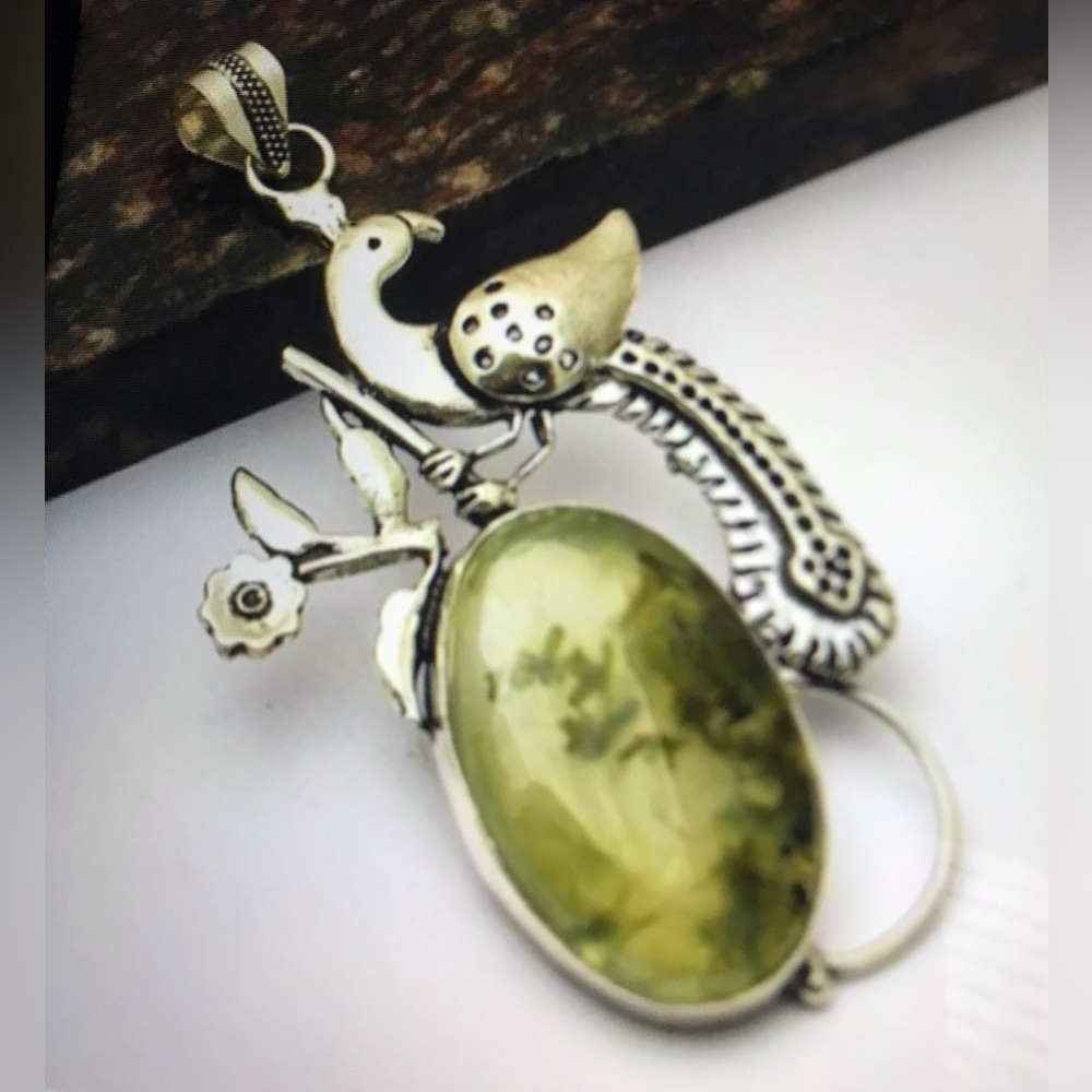 Prehnite 925 Sterling Silver Necklace